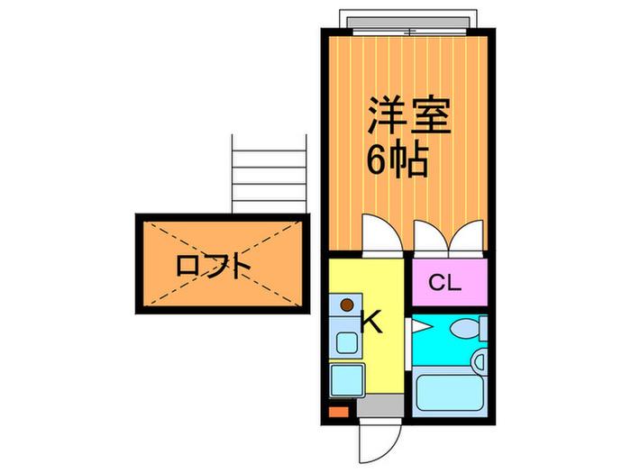 F・グレース住道(1K/2階)の間取り写真