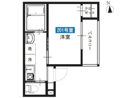 MELDIA梅田5丁目NO.8(1K/2階)の間取り写真