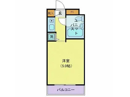 リーヴェルステージ綱島RIO(ワンルーム/2階)の間取り写真