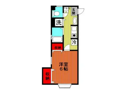 メゾンド・ミモ(1K/2階)の間取り写真