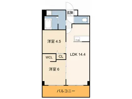 ARCTURUS 豊明寺池マンション(2LDK/2階)の間取り写真