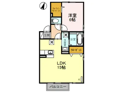 セジュール宝(1LDK/2階)の間取り写真