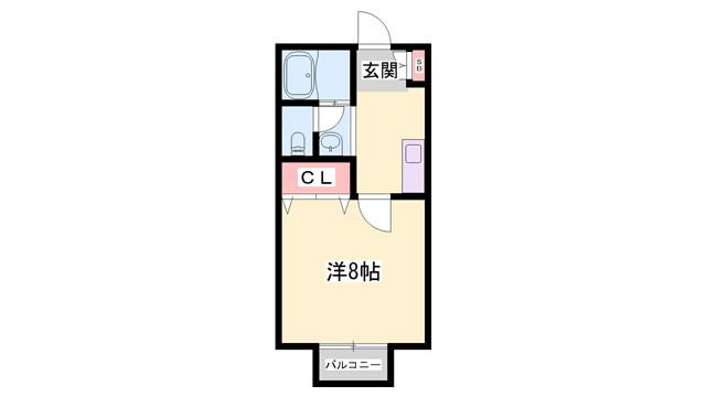 ルナソレイユ(1K/1階)の間取り写真