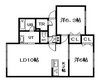 ALTO7(2LDK/2階)の間取り写真