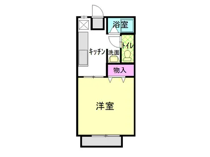 パナハイツ屋形2番館(1K/2階)の間取り写真