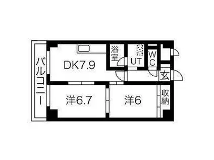 グランヒルズ(2LDK/3階)の間取り写真