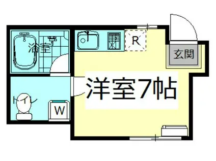 ヴィラフローラルII(ワンルーム/2階)の間取り写真