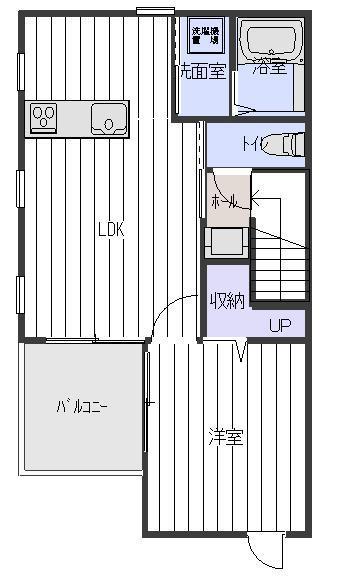 サクラコート北山(1LDK/2階)の間取り写真