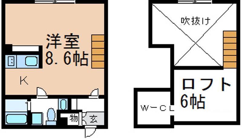 プリマグランデ安城 弐番館(1K/1階)の間取り写真