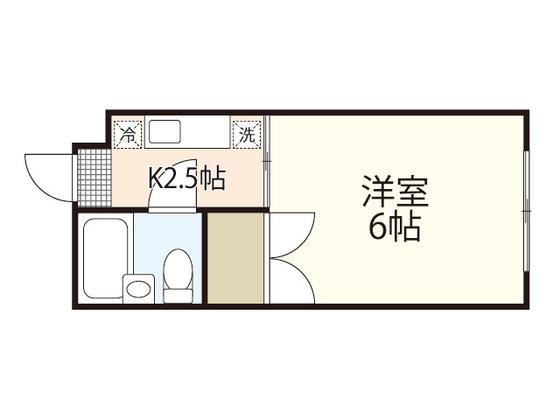 BM-8ビル(1K/4階)の間取り写真