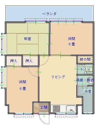 エミダハイツ(3LDK/2階)の間取り写真