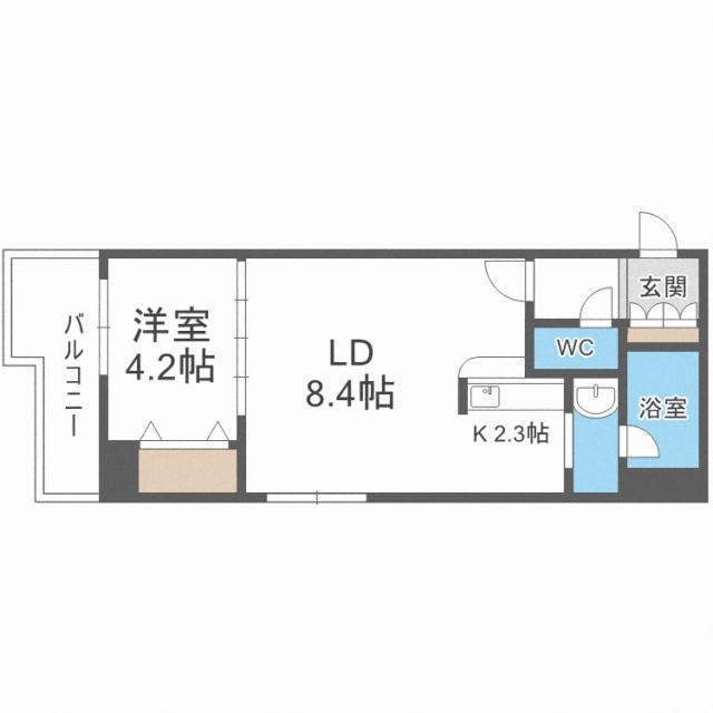 PRIME URBAN北14条 プライムアーバン北14条(1LDK/10階)の間取り写真