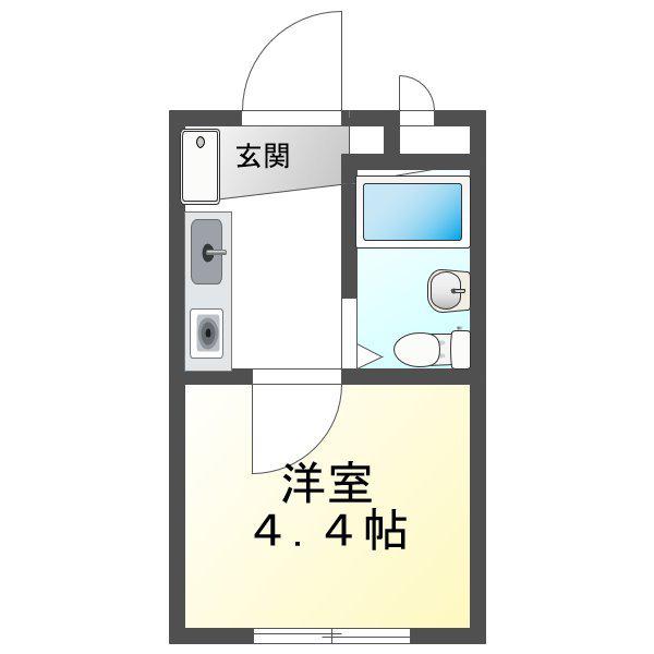 朝日プラザ菊川(1K/1階)の間取り写真