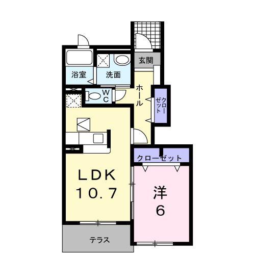 サン・ブローテ丹後(1LDK/1階)の間取り写真