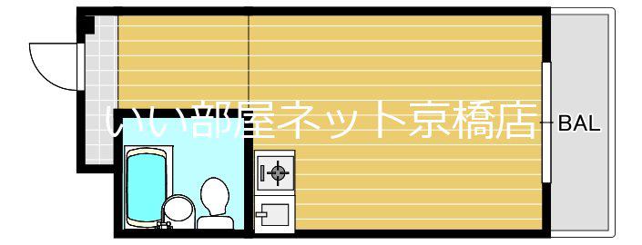 メゾン横堤(ワンルーム/2階)の間取り写真