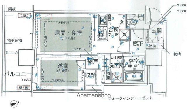 グランドシティタワー池袋(1LDK/11階)の間取り写真