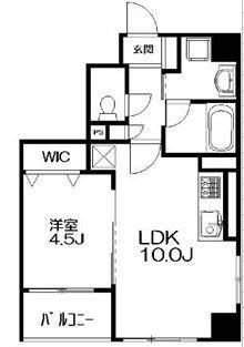 ユーノ 新宿柏木(1LDK/3階)の間取り写真
