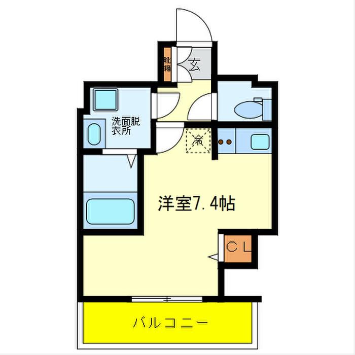 ONLYONE伊丹中央(ワンルーム/4階)の間取り写真