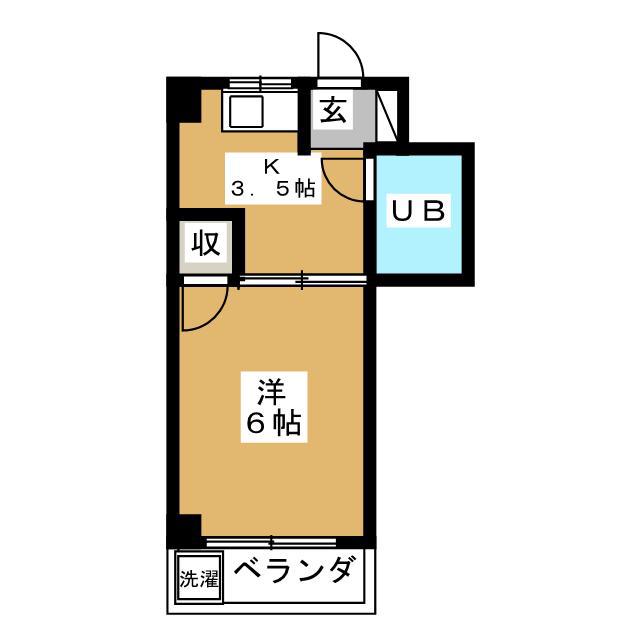 ユニフラッツ(1K/B1階)の間取り写真