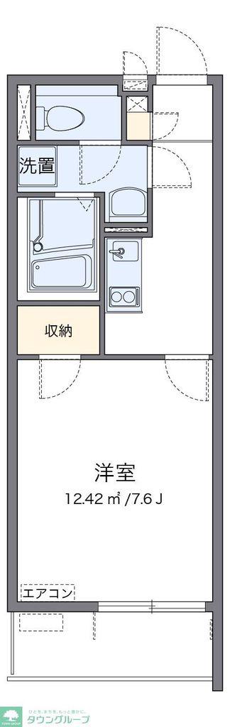 クレイノサクシード所沢(1K/1階)の間取り写真