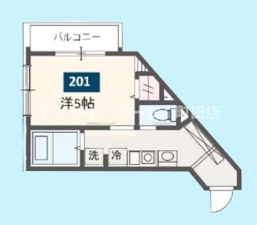 MELDIA淵野辺4(1K/2階)の間取り写真