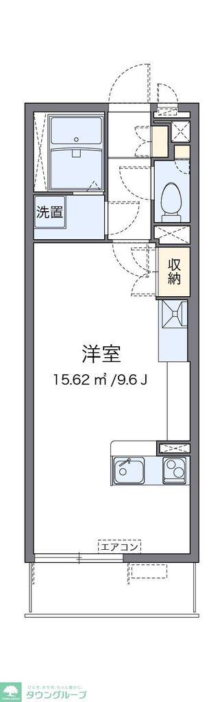 ミランダセレブII(ワンルーム/2階)の間取り写真