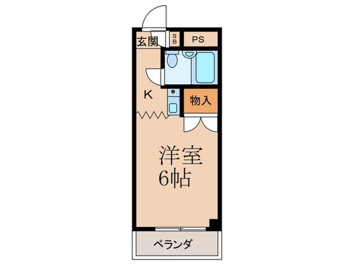リージエントハイム(1K/4階)の間取り写真