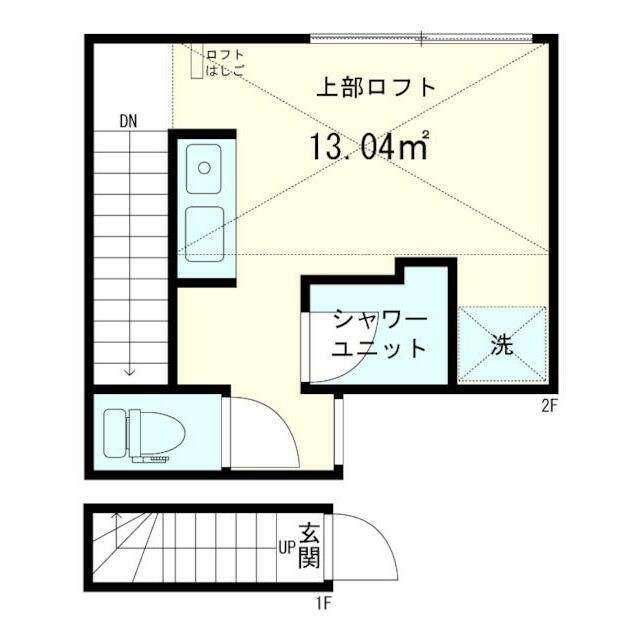 サークルハウス田園調布壱番館(ワンルーム/2階)の間取り写真
