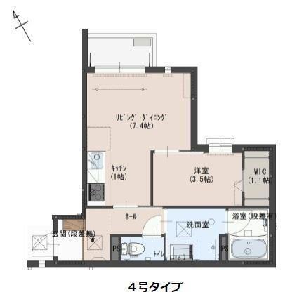 YOURMAISON萩崎(1LDK/1階)の間取り写真