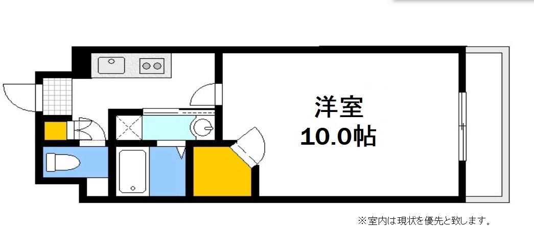 PARC HIROSHIMA EKIMAE(1K/10階)の間取り写真
