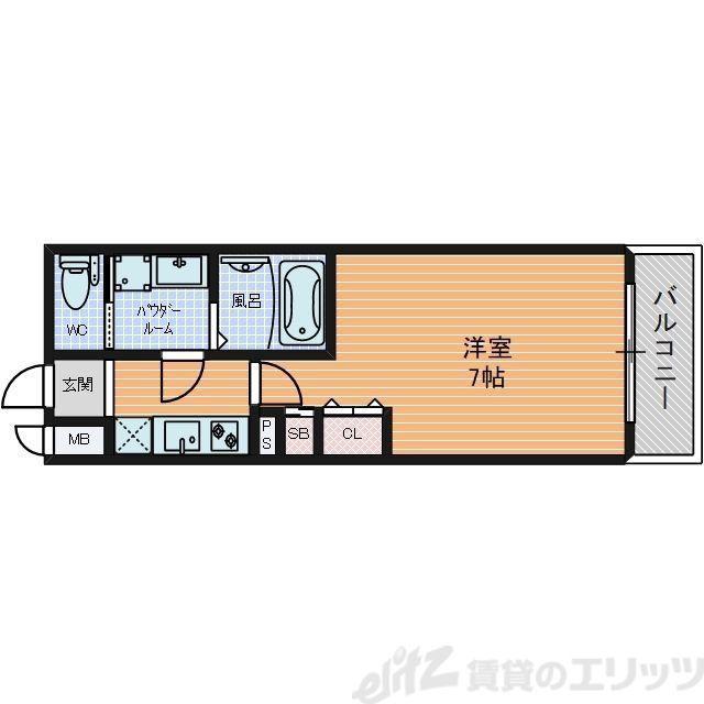 インザグレイス新大阪ソレアード(1K/12階)の間取り写真