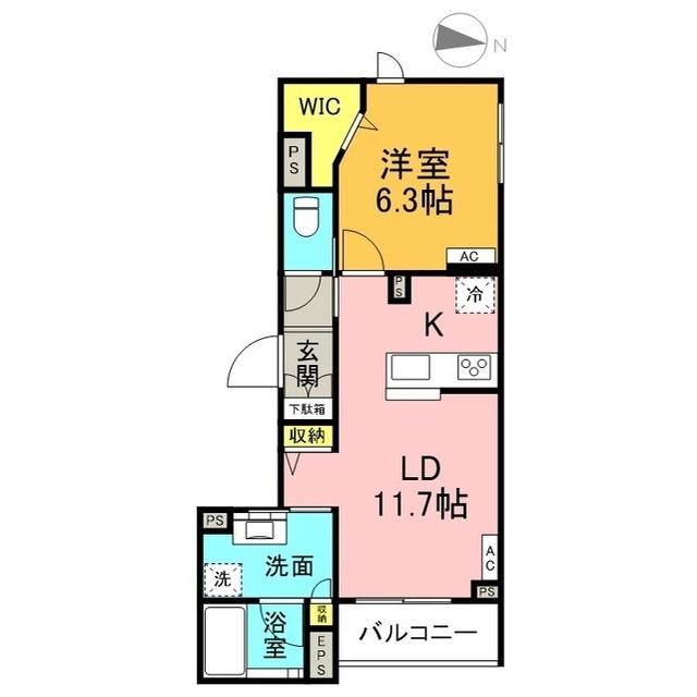 ステインブロ(1LDK/3階)の間取り写真