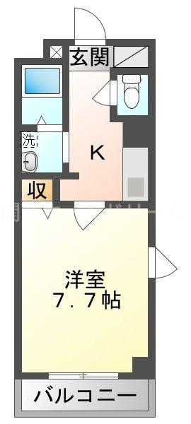 GROOVE守口駅前(1K/4階)の間取り写真