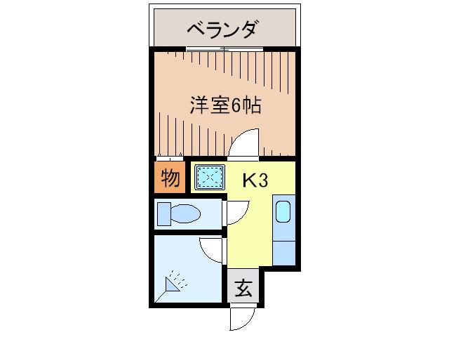 CASTLE I(1K/5階)の間取り写真