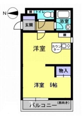 アルファエステート錦町(1K/4階)の間取り写真