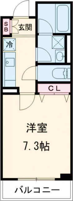 INOVE寝屋川大利元町(1K/3階)の間取り写真