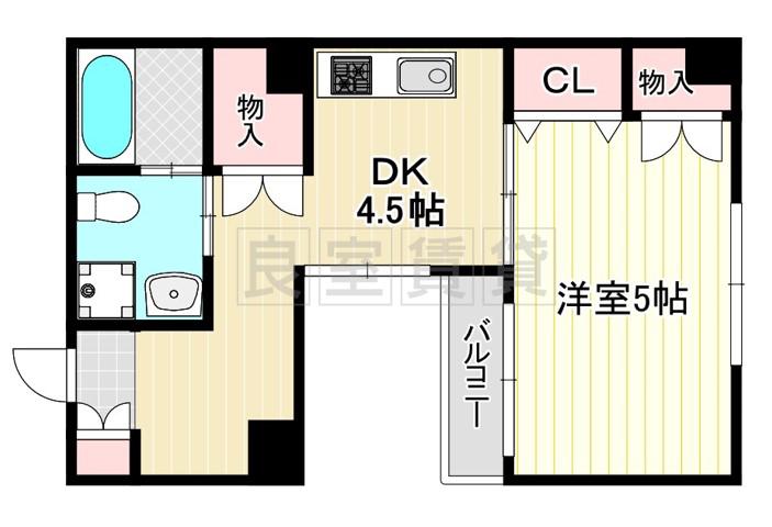 SUNFLOWERII(1DK/2階)の間取り写真