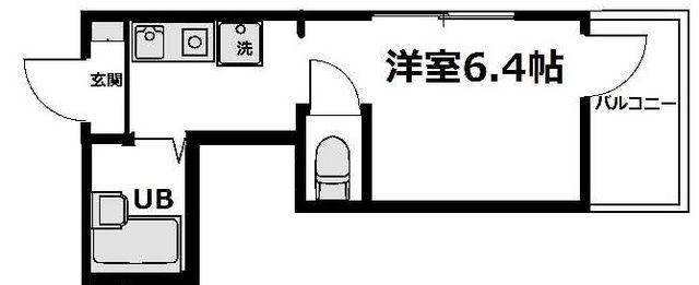 MELDIA新川崎A(ワンルーム/3階)の間取り写真