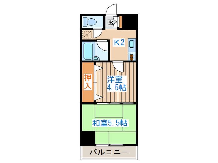 リビングステージ東仙台(2K/4階)の間取り写真