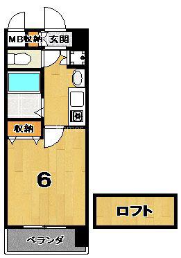 プレサンス京都御所東(1K/10階)の間取り写真