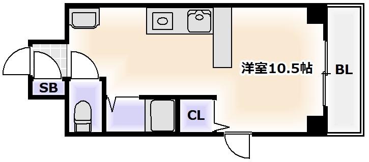 チコ・アドニス(1DK/3階)の間取り写真