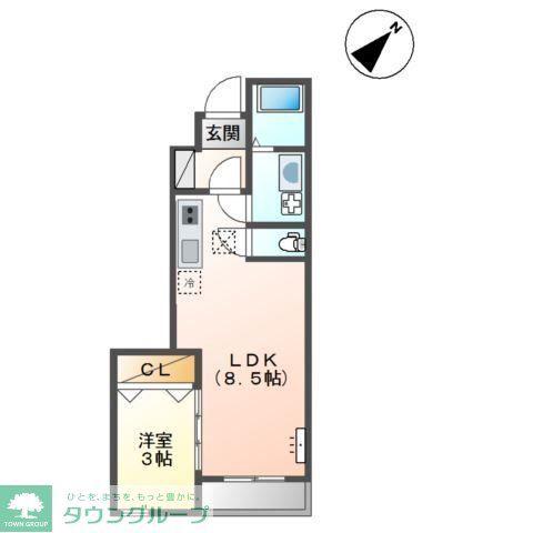 サンセベリアIII(1LDK/1階)の間取り写真