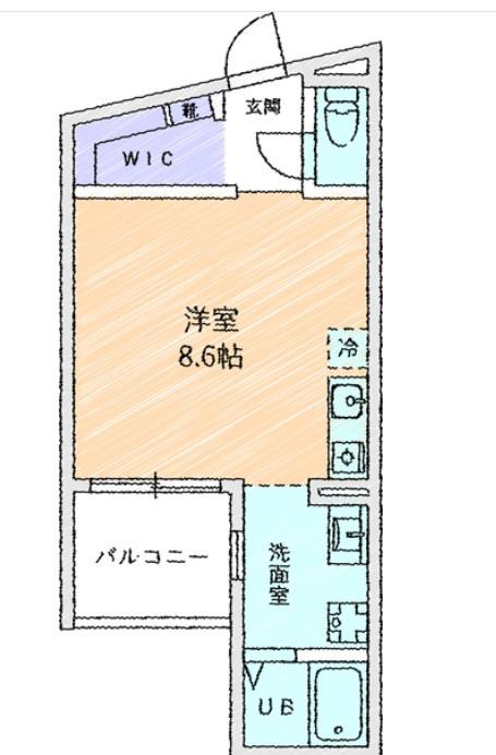 SCENE小田急相模原イースト(ワンルーム/3階)の間取り写真