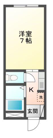 サンパルコ(1K/8階)の間取り写真