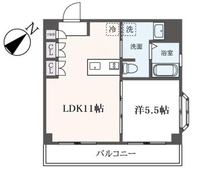 マ・メゾン3(1LDK/3階)の間取り写真