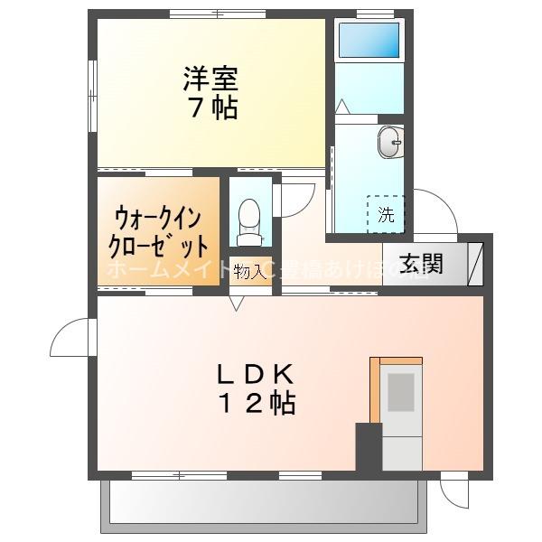 エクセレンス クリア(1LDK/2階)の間取り写真