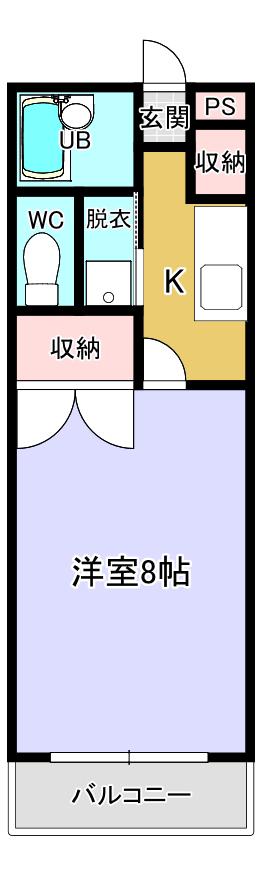 LIBRE UNO(1K/3階)の間取り写真