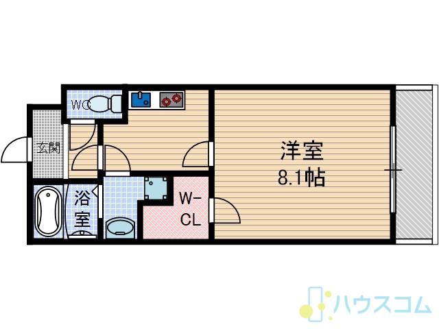 HILLPORT(1K/3階)の間取り写真