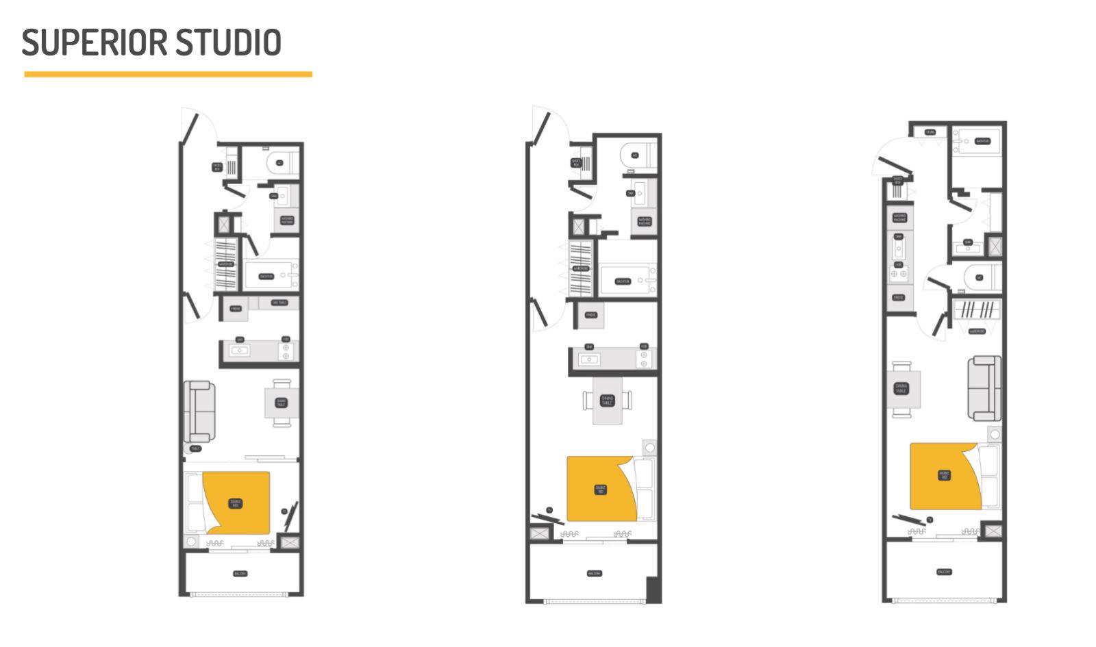 DASH LIVING MINAMI AZABU-SUP STUDIO(1DK/3階)の間取り写真