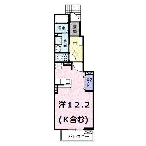 アストラル(ワンルーム/1階)の間取り写真